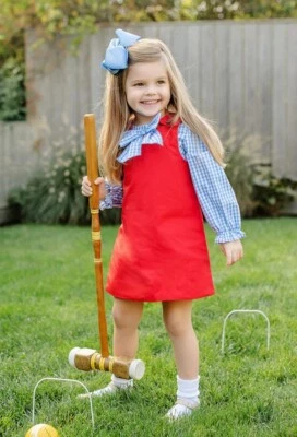 Kelly's Kids Embroidered Monogram Name Madison Personalized Girls 7 8 Dress - Image 1 of 4