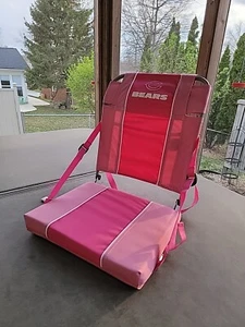 NFL Chicago Bears Folding Football Stadium Seat Cushion Pink Breast Cancer Aware - Picture 1 of 11