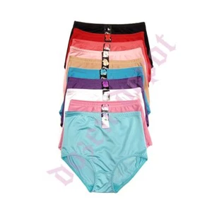 Lot 6 Full Coverage High Waist Very Light Tummy Control Satin Girdle Panties - Picture 1 of 12
