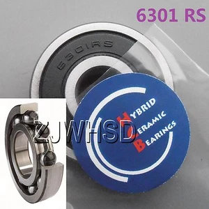 6301 2RS Si3N4 Hybrid Ceramic Ball Bearing Rubber Sealed 12 x 37 x 12 mm Hub - Picture 1 of 1