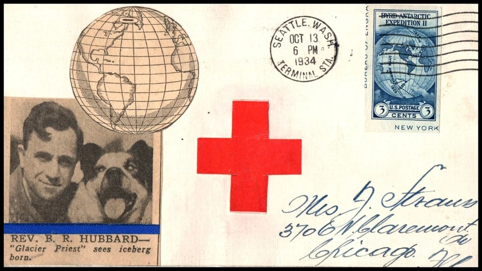 1934 Glacier Priest - Rev. B. R. Hubbard signed, with iceberg science article (A - Image 1 of 2