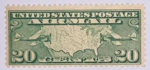 TRAVELSTAMPS: 1926-30 US Stamps Scott # C9 Map of U.S mint Original Gum Hinged - Picture 1 of 7