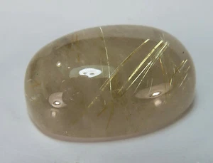 27 Carats Golden Rutilated Quartz Cabochon ne Gem Stone PAKISTAN, (Et-281), - Picture 1 of 10