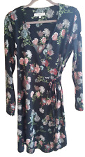 Ripe Maternity Floral Wrap Dress in Black Floral Size S