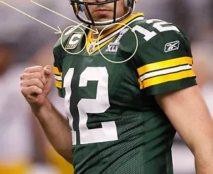 SUPER BOWL XLV SB 45 GREEN BAY Aaron Rodgers CAPTAINS: super bowl 45 + 2-⭐ PATCH - Picture 1 of 3