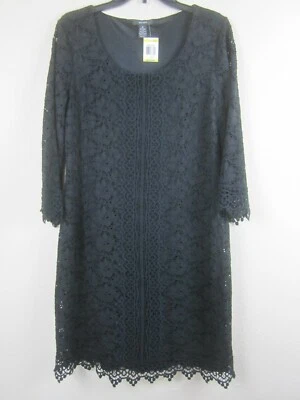 Alfani Women's Lace Dress Black Long Sleeve Size M (NWT) - Image 1 of 3