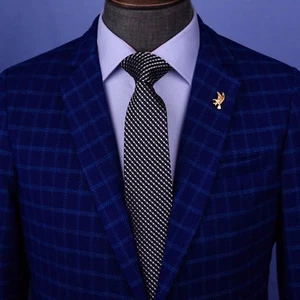 Grau Lila Luxus Geometrisch 3" Schmale Krawatte Luxus Mode Boss Anzug Accessoire GQ - Bild 1 von 6