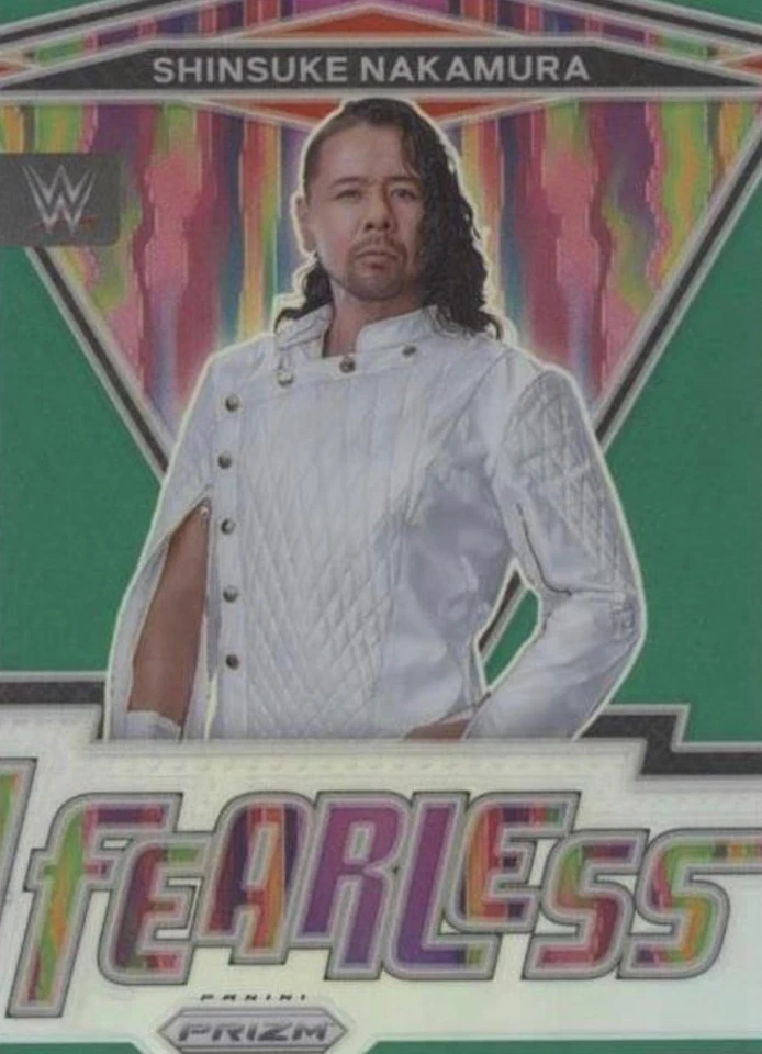 2022 Panini Prizm WWE - Fearless Shinsuke Nakamura #3 Green Prizm - Image 1 of 1