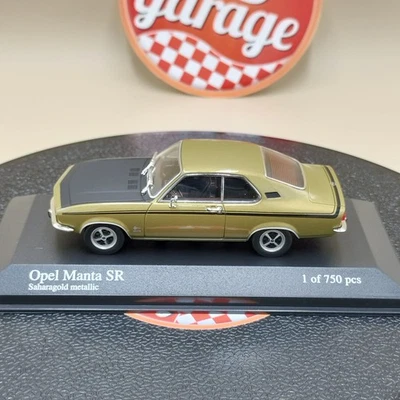 MINICHAMPS 1/43 Opel Manta SR 1972 gold metallic diecast model 400045504 - Image 1 of 4