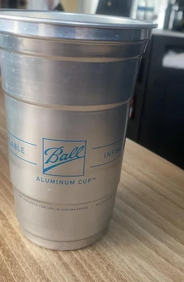 50-Pack Reusable Aluminum Party Cups - 12 oz Recyclable, Made in USA NEW - Image 1 of 4