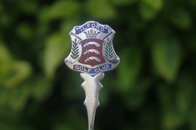 Antique 1933 Sterling Silver Spoon 19g Golf Ilford London Golfing Gift British - Image 1 of 4