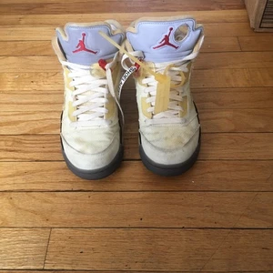 Size 8.5 - Jordan 5 SP x Off-White Mid Sail (no Box No Insoles) - Picture 1 of 15