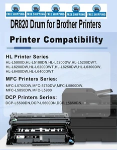 Nuevo tambor DR820 para tóner Brother TN850 HL-L6200DW MFC-L5900DW MFC-L5850DW - Imagen 1 de 5