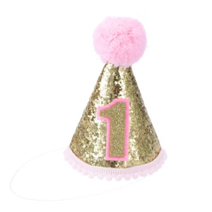 Cappello Compleanno Bambini Cappelli Compleanno Bambini 1° Compleanno Cono Hat - Foto 1 di 9
