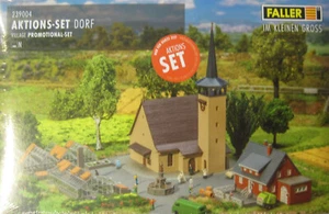 Faller 239004 - Spur N - Aktions-Set Dorf - Bausatz - Kirche Haus Gewächshäuser - Bild 1 von 2