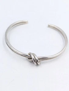 STERLING SILVER Knot ROPE Cuff BRACELET U242 - Picture 1 of 9