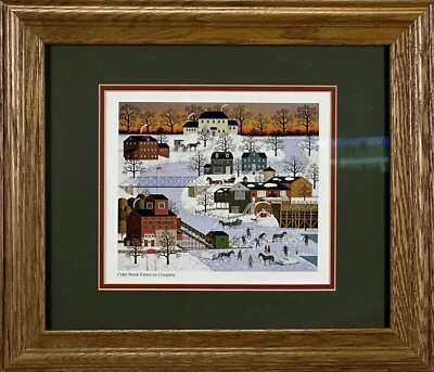 Charles Wysocki Sidra Brook Farms Ice Company Impresión Enmarcada Doble Mate Firmado Foto 1 de 4