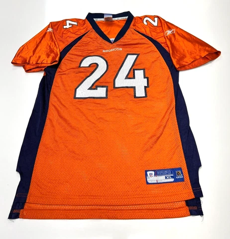 Reebok NFL Denver Broncos Jersey #24 Champ Bailey Orange Women's XL Cover
