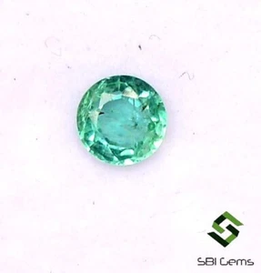 4.50 mm Certified Natural Emerald Round Cut 0.34 CTS Unheated Loose Gemstone - Picture 1 of 6