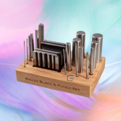 18 Pcs Swage Block & Punch Set | Steel Dapping, Shaping, Forming Craft | JDT | - Image 1 of 2
