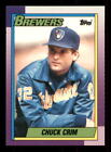 1990 Topps Tiffany Chuck Crim #768 Milwaukee Brewers Near Mint Or Better