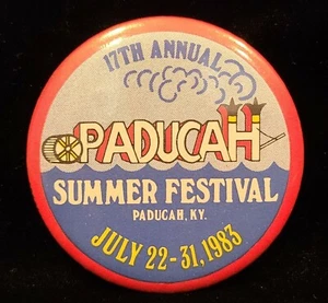 1983 17th Annual Paducah Summer Festival Button/Pin - Paducah, Kentucky 2" - Picture 1 of 2