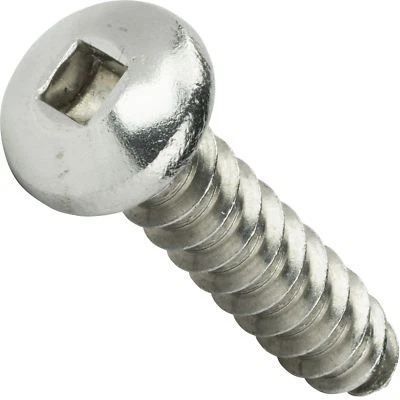FASTENERE #14 x 3/4" Pan Head Square Drive Sheet Metal Screws Stainless Qty 50