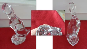 FIGURINE OISEAU CANARD CRISTAL  SIGNE DAUM FRANCE  H : 10,5 CM - Imagen 1 de 2