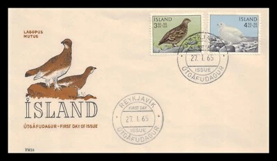 Iceland 1965 FDC, Ptarmigan. Lot # 2. - Image 1 of 2