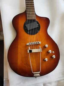 Turner Model Semi-Hollow Electric Guitar, Burgundy Brown, Black Body Binding - Picture 1 of 6