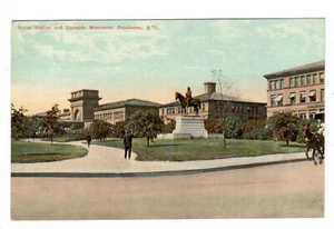 Postal RI Union Station y Burnside Monument Providence Rhode Island - Imagen 1 de 2