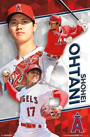 Shohei Ohtani DOUBLE THREAT Los Angeles Angels Official MLB 22x34 Wall POSTER Cover