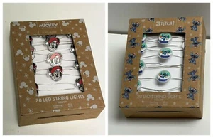 Disney Stitch 20 LED Saitenlichter Charaktere Minnie Maus Weihnachten Dekoration Geschenk - Bild 1 von 10