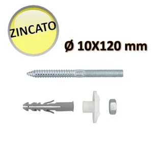 Coppia Tasselli viti zincate M10 x 120 fissa fissaggio lavabo - Oter - Foto 1 di 1