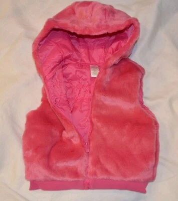Gymboree SUPERSTAR Pink Furry Reversible Vest NWT S 5-6 yr  M 7-8 yr  L 10-12 yr - Image 1 of 4