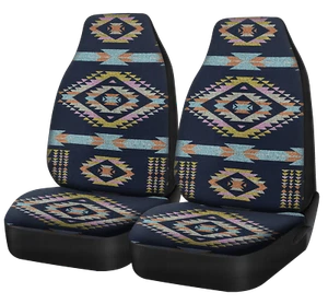 2Piece Aztec Car Seat Cover Polyester Colorful - Universal Fit, 23SC59 - Picture 1 of 6