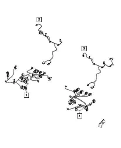 Genuine Mopar 2011-2013 Dodge Challenger Power Seat Wiring 68159333AB - Image 1 of 1