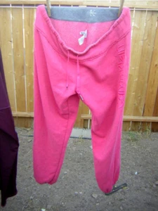Girls Teens Pants Bottoms Sweats Size M/M Calvin Klein Logo Pink Adj.Waist VGUC - Picture 1 of 3