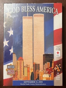 God bless America September 11, 2001 World Trade Center Jigsaw Puzzle 9/11 New - Picture 1 of 2