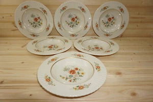 Lenox Temple Blossom (6) Rimmed Soup Bowls, 8 1/2" - Picture 1 of 9