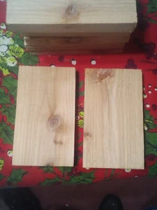 Bloques de madera cedro 1"" X 4"" X 6"" bloque de cedro de madera lote de 8 piezas construcción artesanal - Imagen 1 de 2