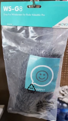 WS-G8 PARABRISAS DE PIEL GRIS PARA VIDEOMIC PRO MOVO Foto 1 de 2