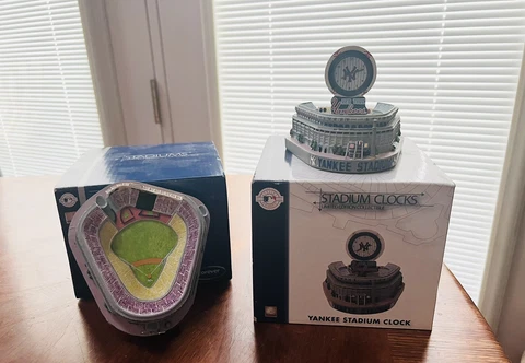 New York Yankees Forever  Stadium & Stadium Clock Both New W/Box Limited Edition Cover