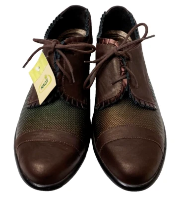 Zapatos Oxford Steampunk de Cuero Naot 12 EE. UU. 42 UE Volantes Aura Metal Aceite Academia Foto 1 de 4