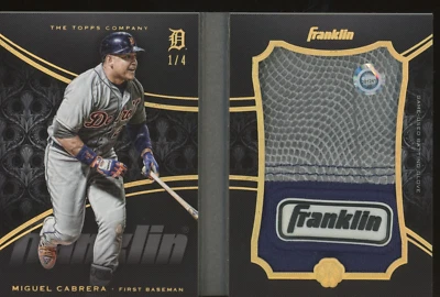 2016 Topps The Mint Baseball Miguel Cabrera TIGERS Game Worn Batting Glove 1/4 - Image 1 of 2