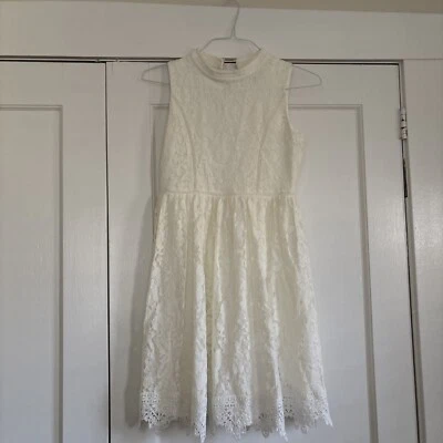 Girls Blush By Us Angels Off White Lace Dress Sleeveless Sz 16 Worn Once - Image 1 of 4