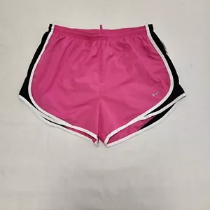 C165 Adidas DAMEN-SPORTSHORTS PINK SCHWARZ GESTREIFT ELASTISCH UK M 10 W28–30 - Bild 1 von 5