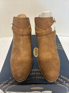 Dr. Scholl's buchstäblich honigbraune Damen-Stiefeletten Blockabsatz mandelförmige Zehenpartie 10M - Bild 1 von 9