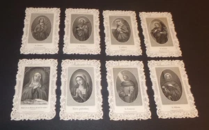 8 Antique Catholic Lace Prayer Cards Religious Collectible Holy Cards German - Picture 1 of 8
