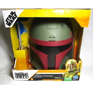 Hasbro Star Wars Boba Fett Electronic Mask Battery Gray Red Black Ages 5 Years+ - Picture 1 of 3